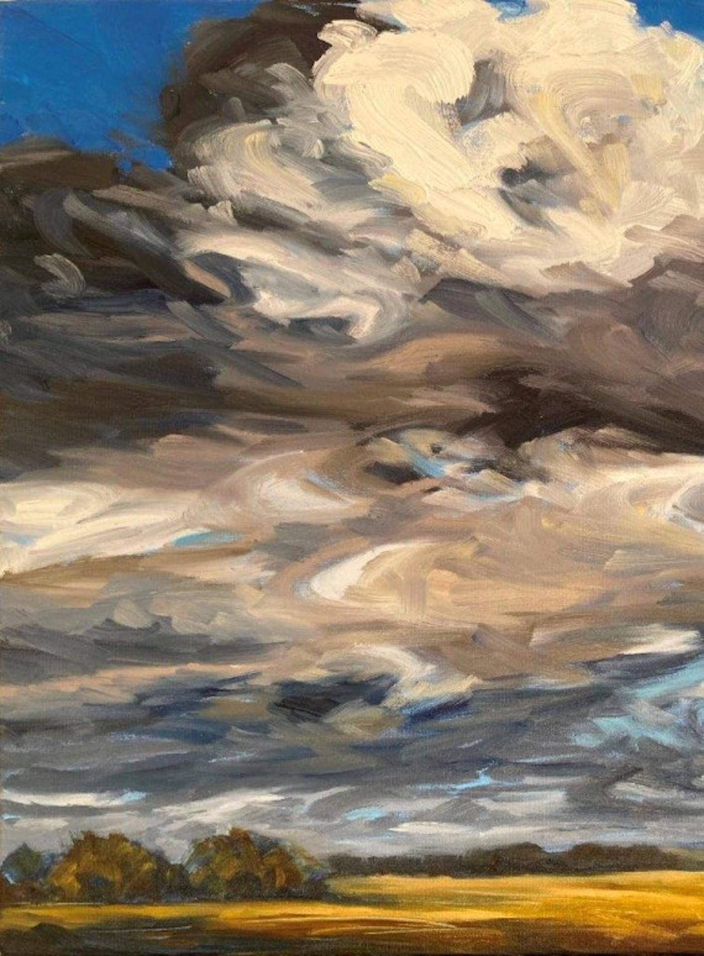 Herbsttag II, Suzanne Winn, Original-Landschafts-Wolkenlandschaftsgemälde, preiswert im Angebot 2