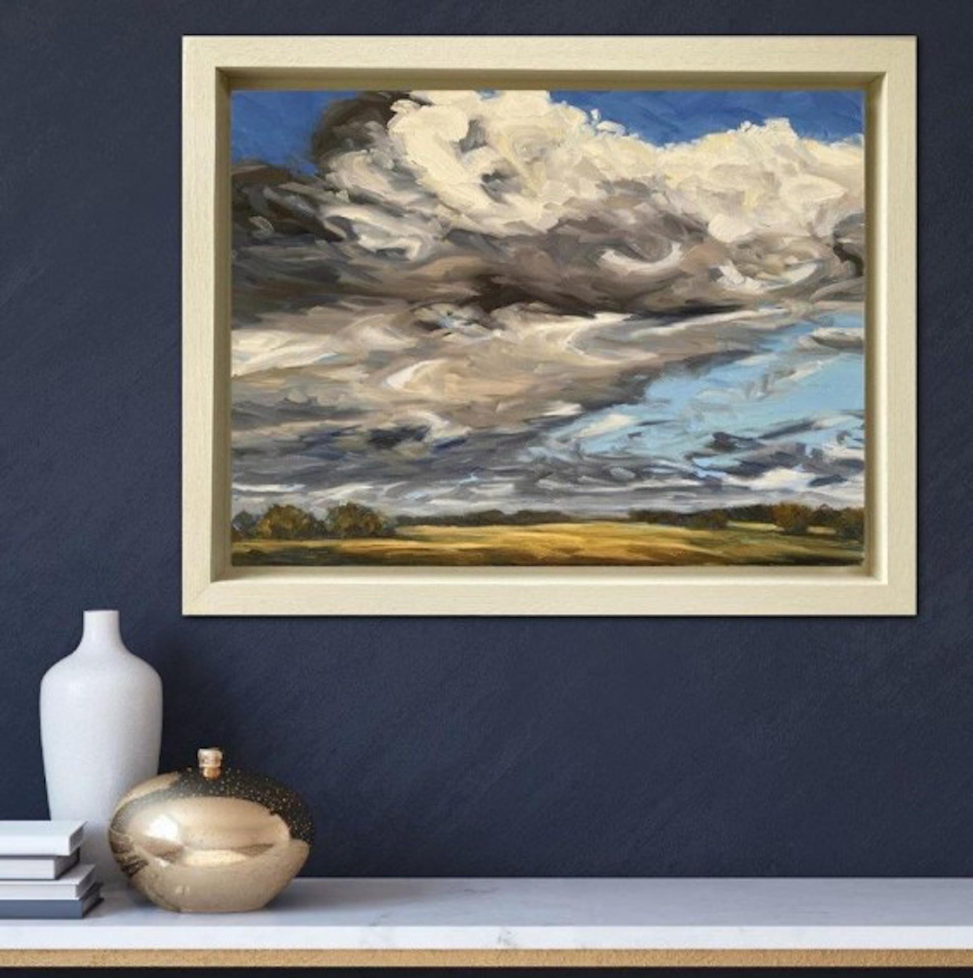 Autumn Day II, Suzanne Winn, Original Landscape Skyscape Painting, Affordable For Sale 5