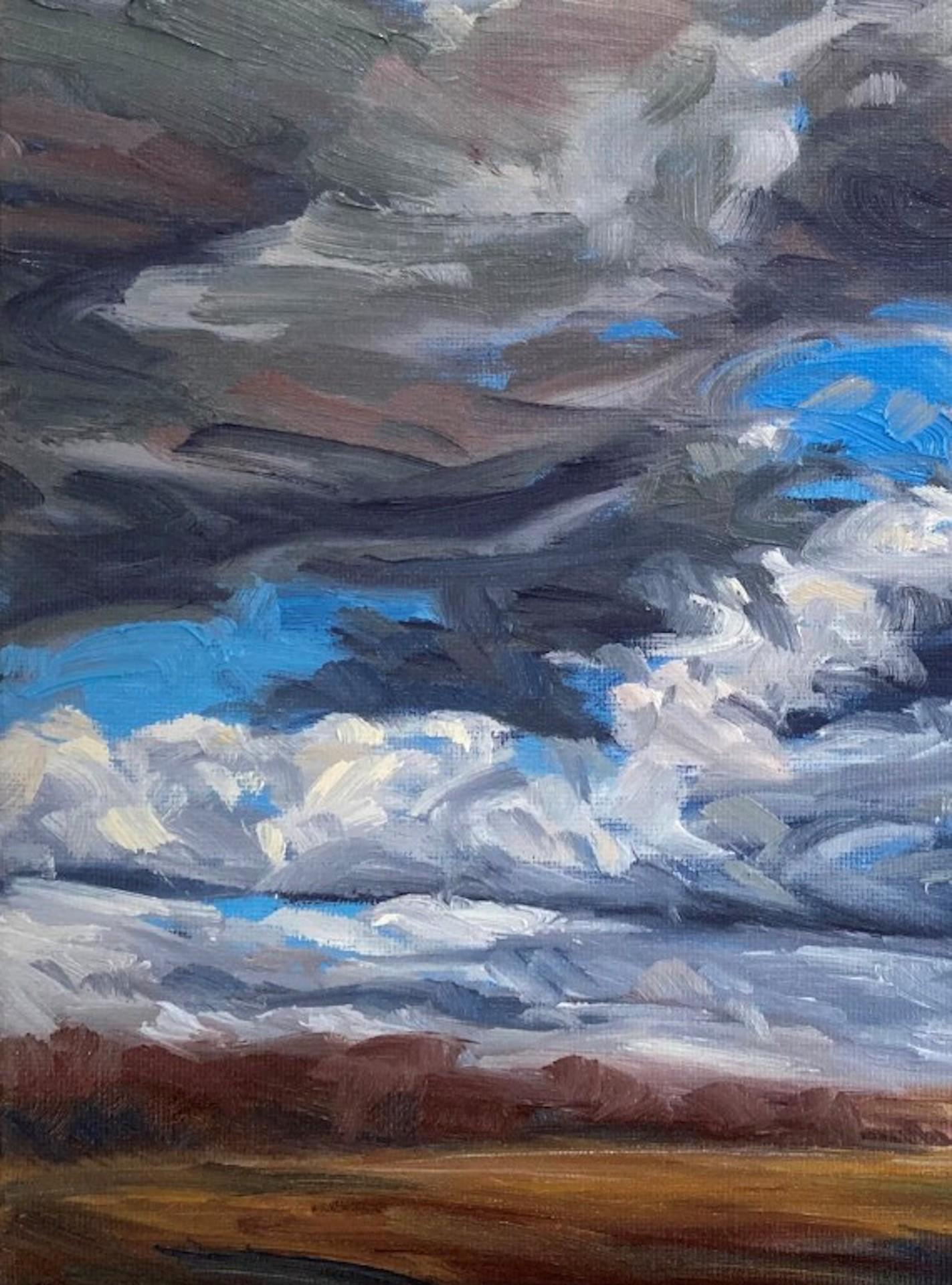 Giornata d'autunno III, Suzanne Winn, Pittura originale di paesaggio e cielo, a prezzi accessibili in vendita 3