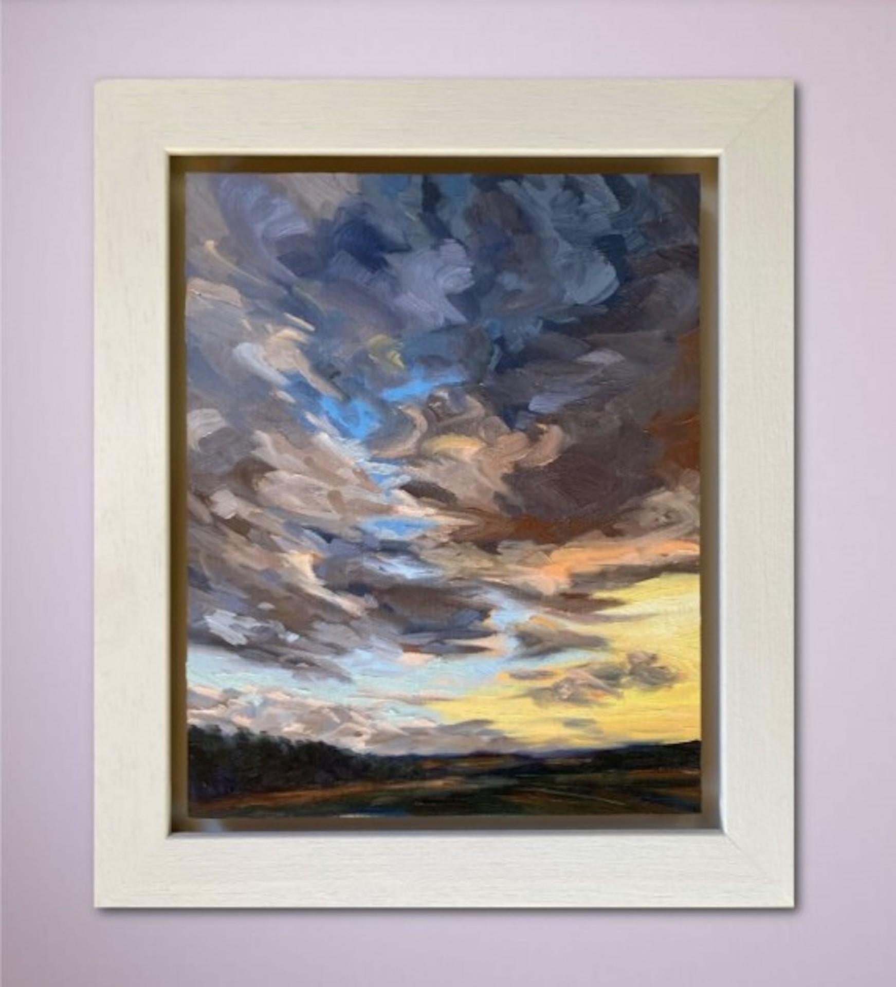 Autumn Evening III, Suzanne Winn, Original Oil Landscape Skyscape Painting 4
