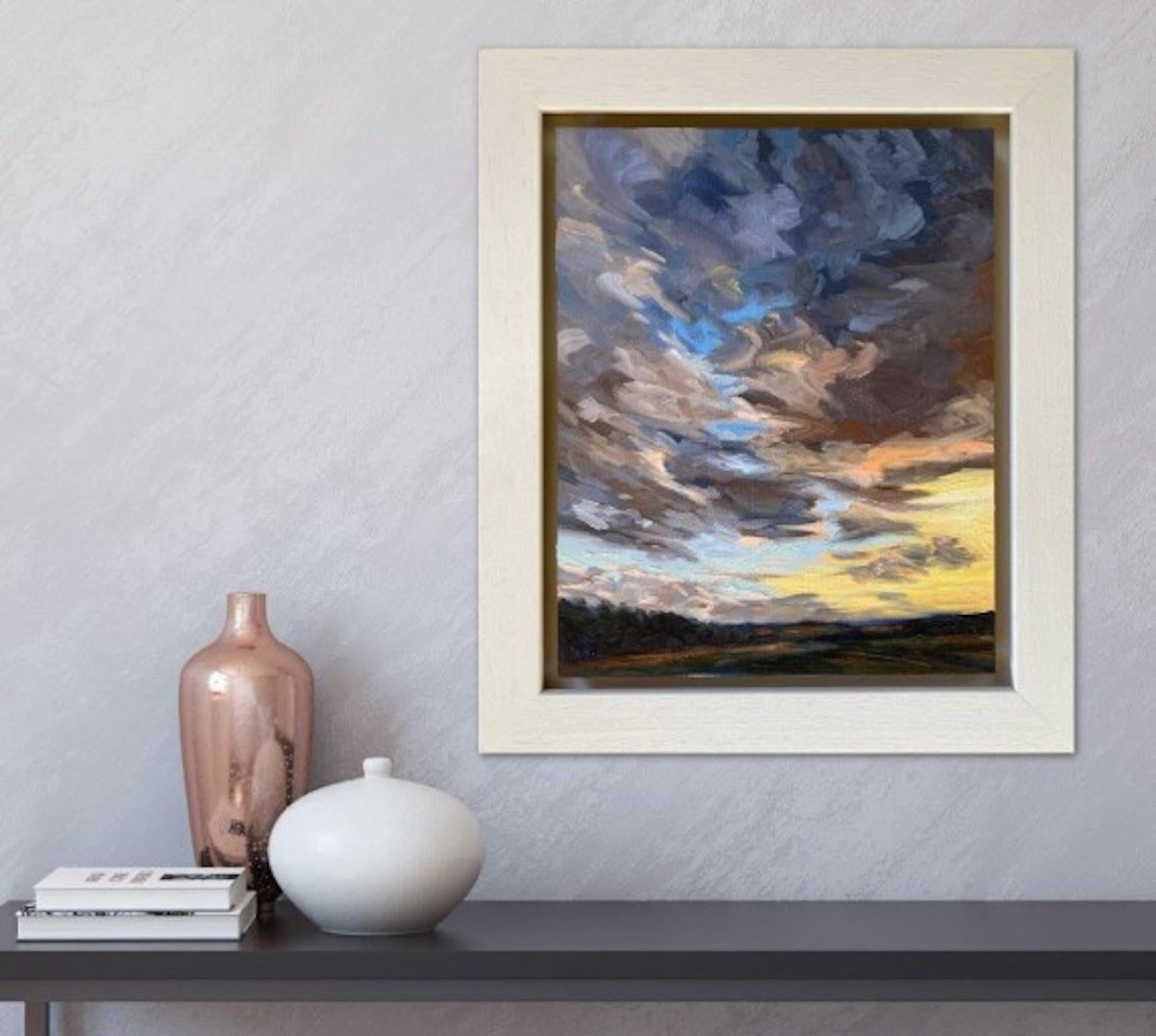 Autumn Evening III, Suzanne Winn, Original Oil Landscape Skyscape Painting 5