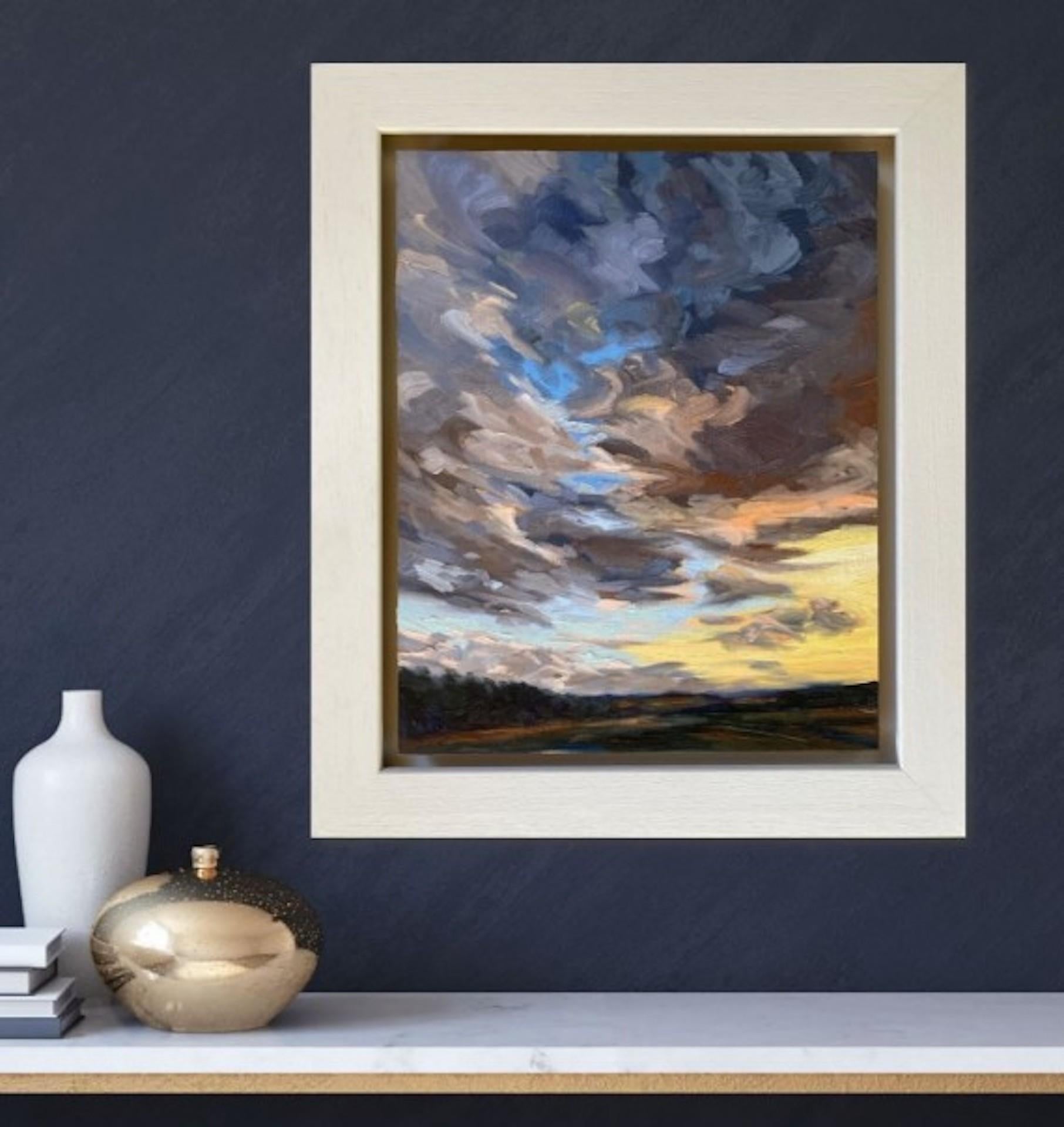 Autumn Evening III, Suzanne Winn, Original Oil Landscape Skyscape Painting 6