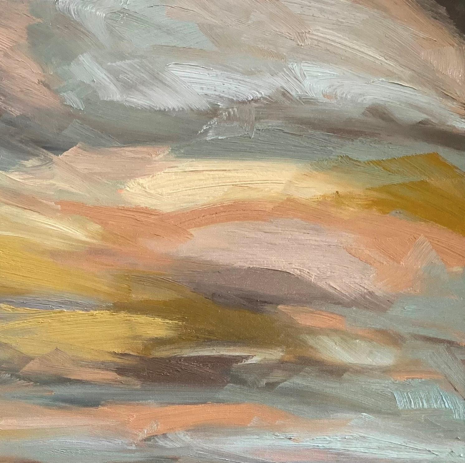 Autumn Skies V, Original Oil Painting, Landscape, Sunset, Sky, Nature, Outdoors For Sale 2