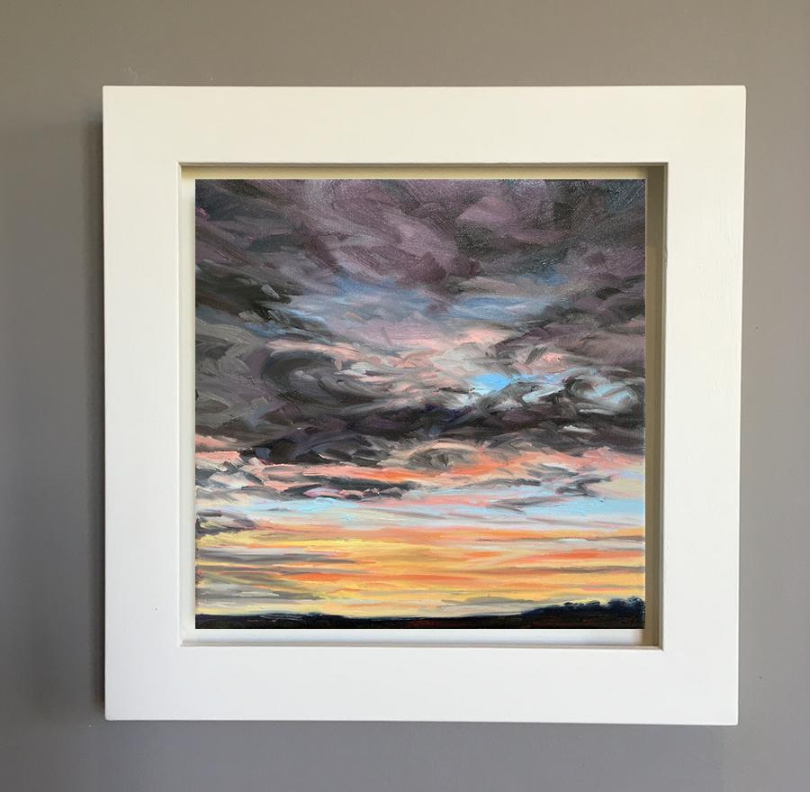 Catching the Light: February Evening II, original painting, Contemporary For Sale 5