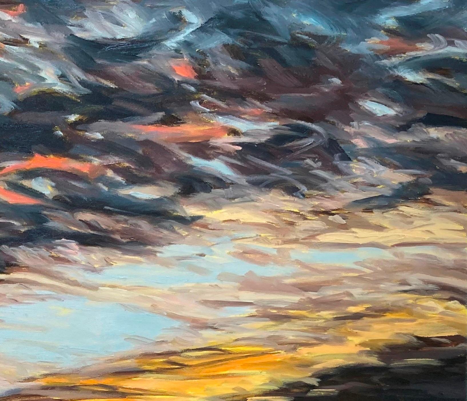 Catching the Light: Glowing Sky V - Painting by Suzanne Winn