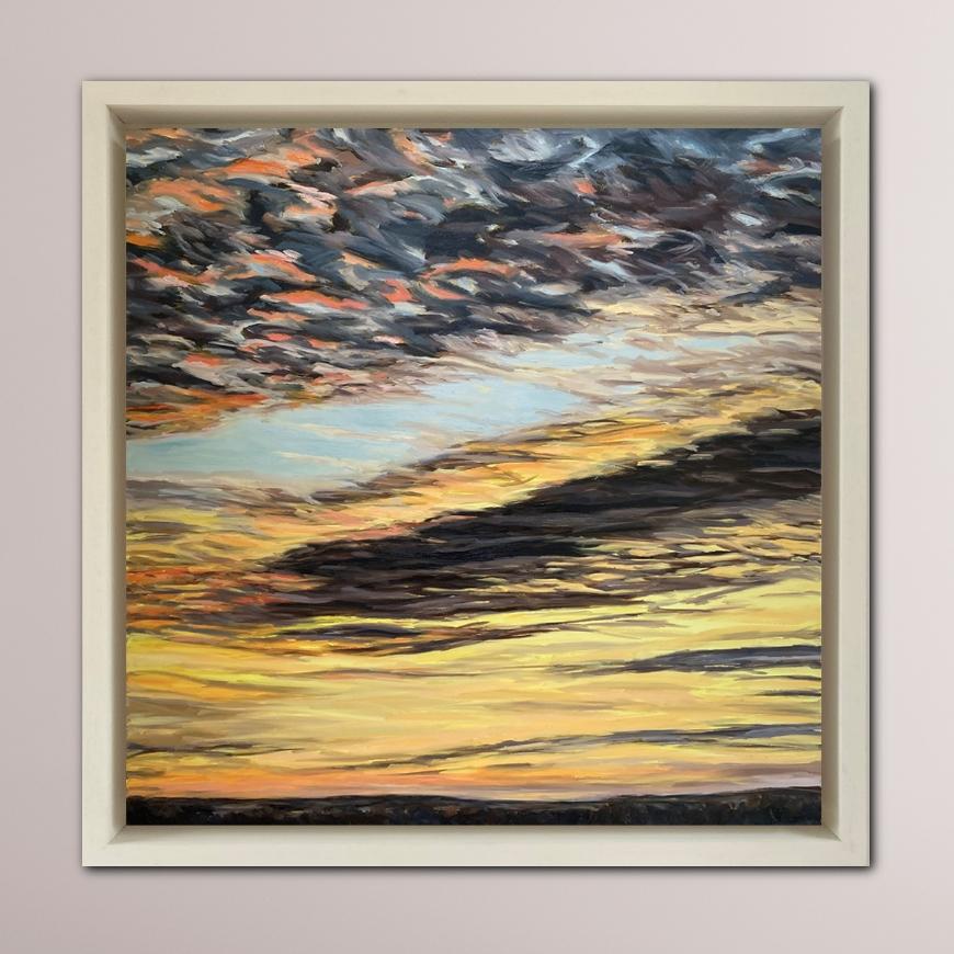 Catching the Light : Ciel lumineux V.I.I. - Impressionnisme abstrait Painting par Suzanne Winn