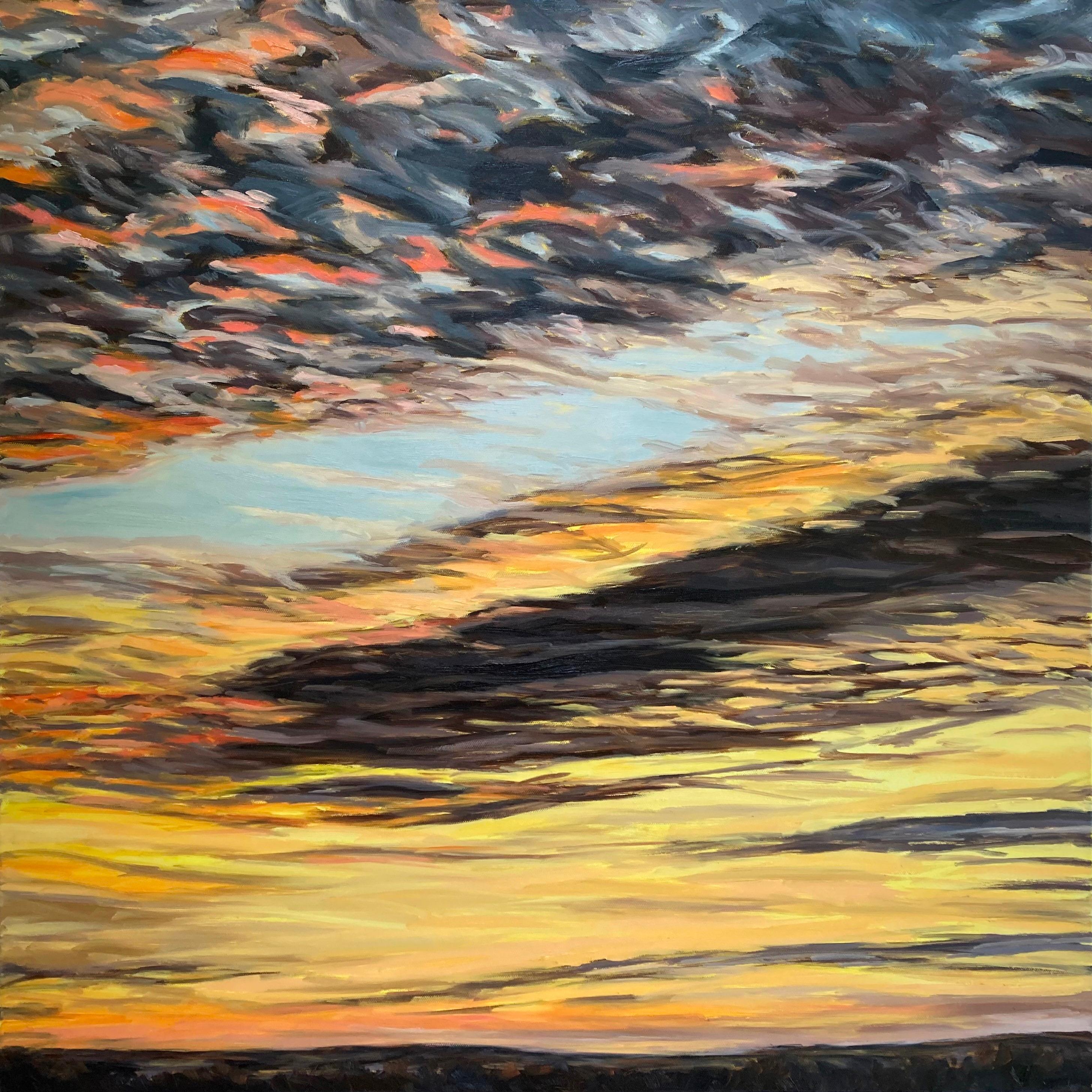 Suzanne Winn Landscape Painting - Catching the Light: Glowing Sky V