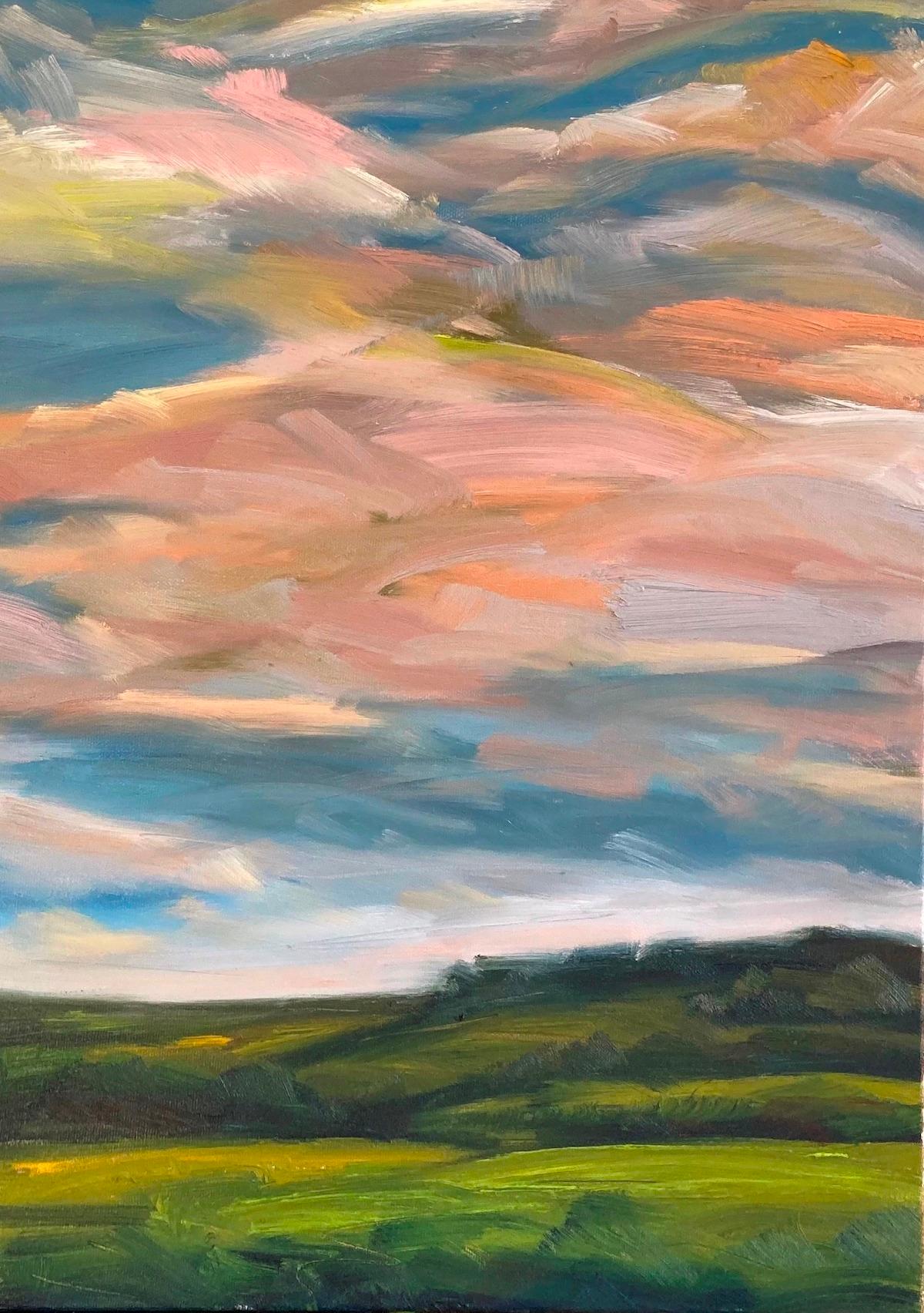 Floating on a Breeze, Suzanne Winn, peinture de paysage, peinture originale en vente 3