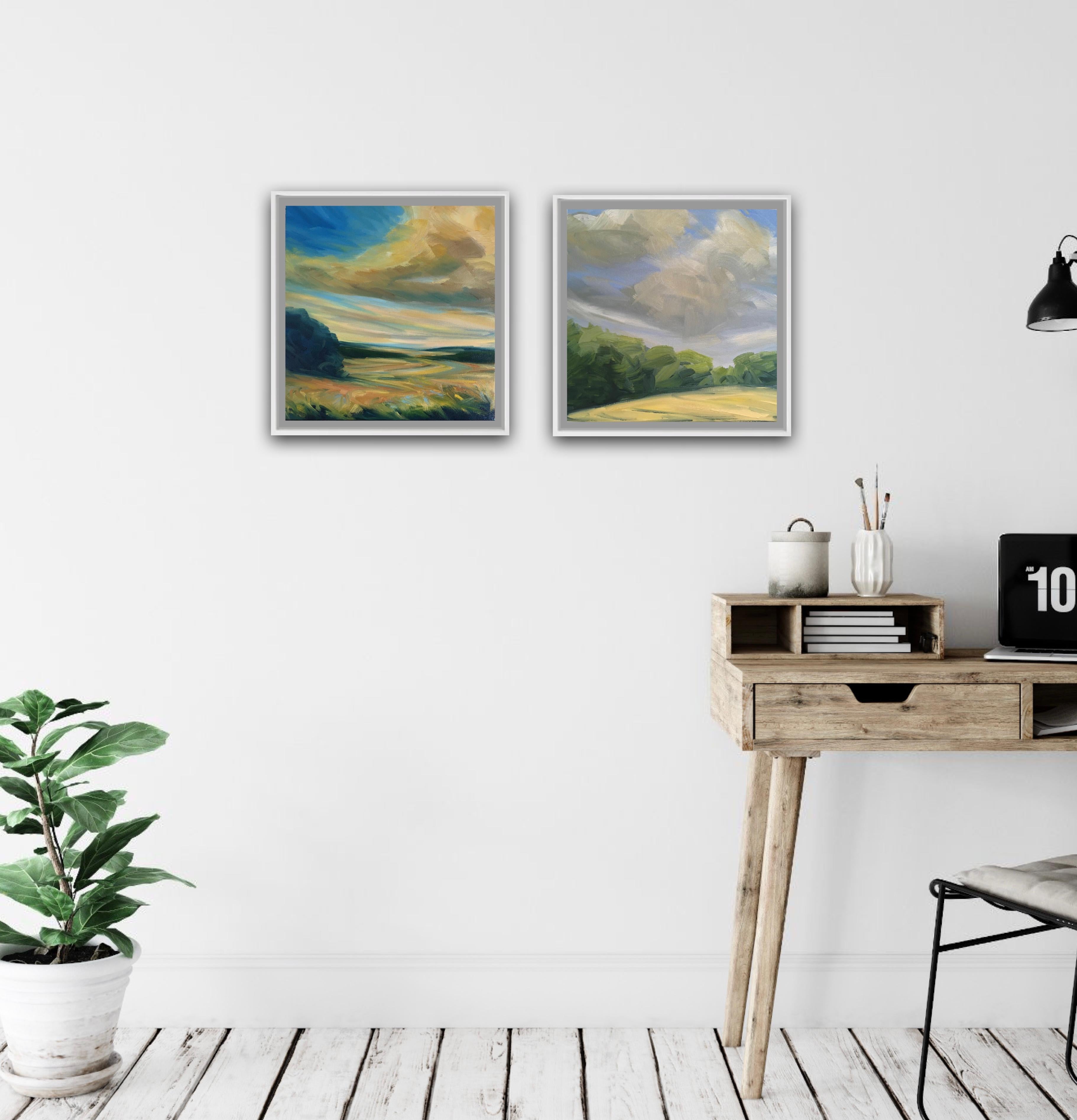 Tarda estate IV e Dittico Sognando l'estate - Painting Impressionismo di Suzanne Winn