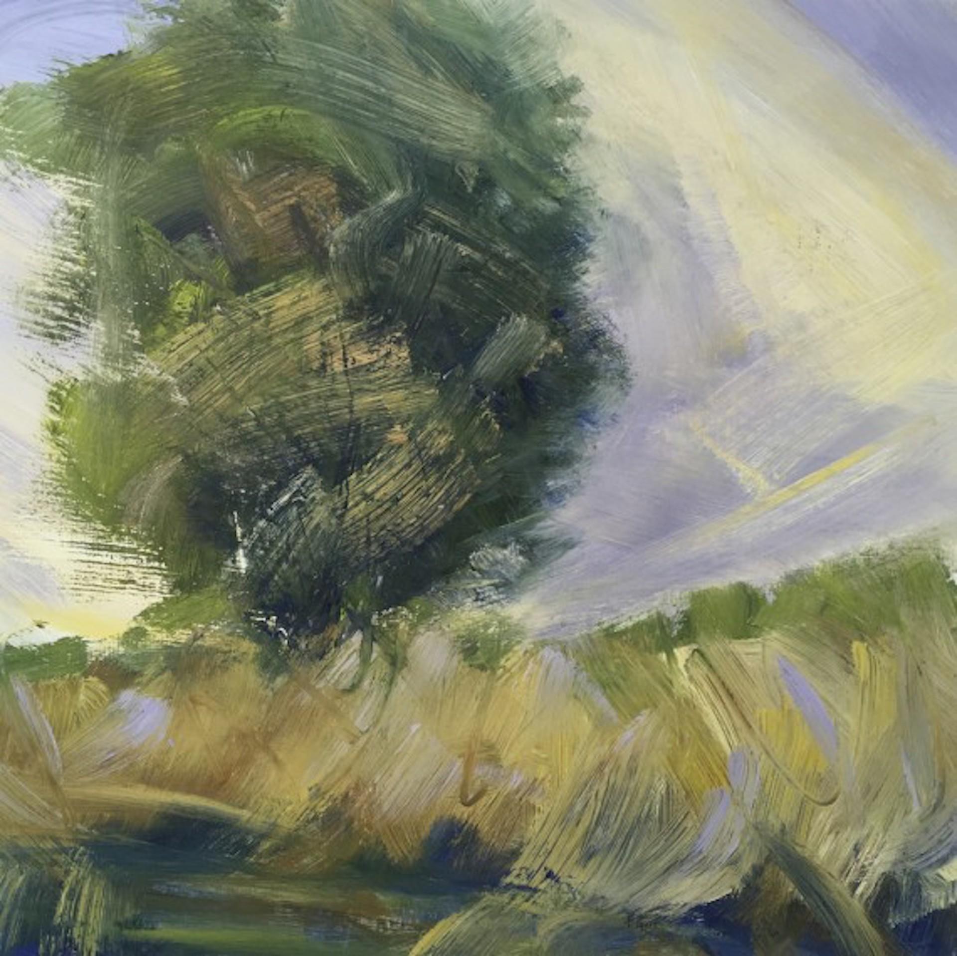 Suzanne Winn, Early Autumn Study I, Original Landscape Painting, Affordable Art