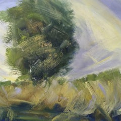 Suzanne Winn, Early Autumn Study I, peinture de paysage originale, Art abordable