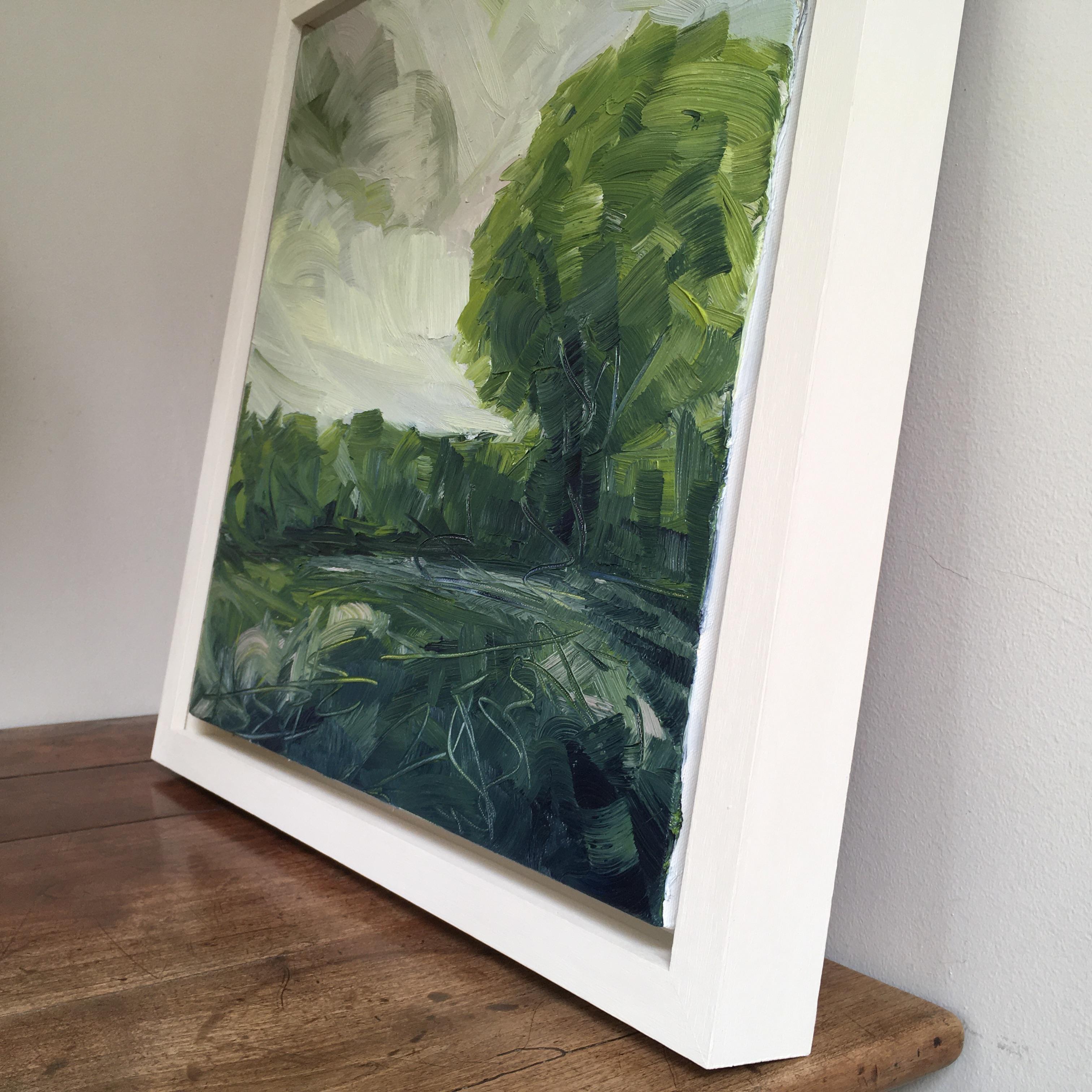 Suzanne Winn, The Hedgerow, Original Landscape Painting, Affordable Art For Sale 2