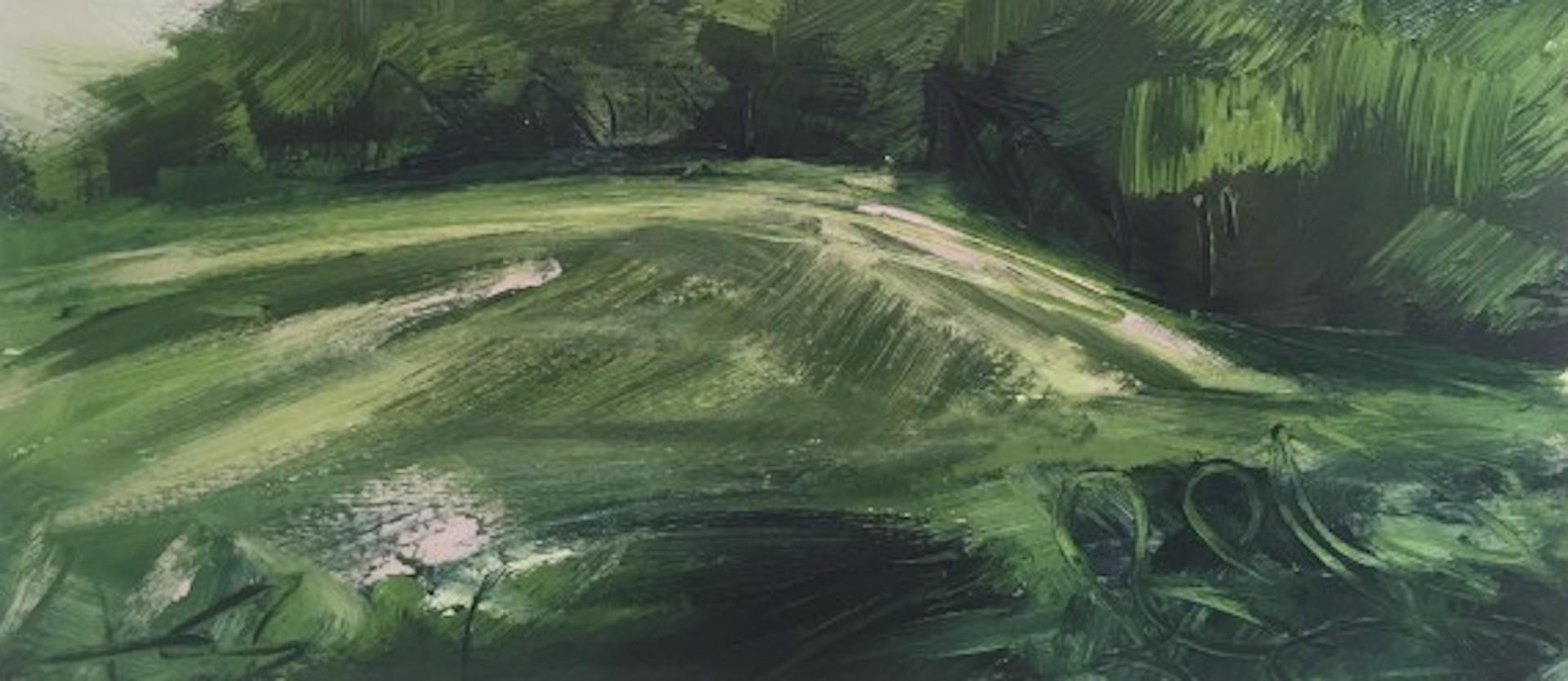 Suzanne Winn, Il bosco in estate, Pittura originale di paesaggio, Arte accessibile in vendita 3
