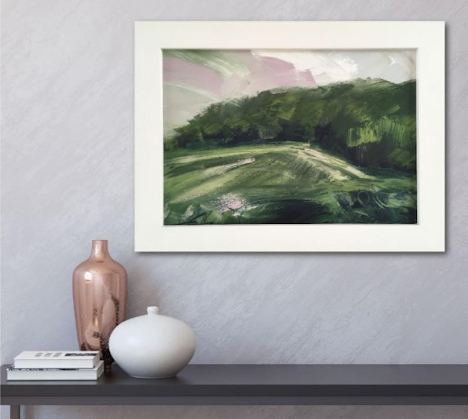 Suzanne Winn, Il bosco in estate, Pittura originale di paesaggio, Arte accessibile in vendita 1