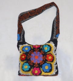 Suzanni Embroidered Textile Handbag
