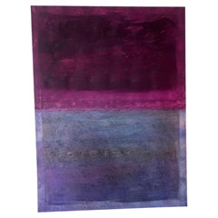 Suzette Ervin: quadro astratto originale dipinto con vivaci tonalità di lavanda e blu