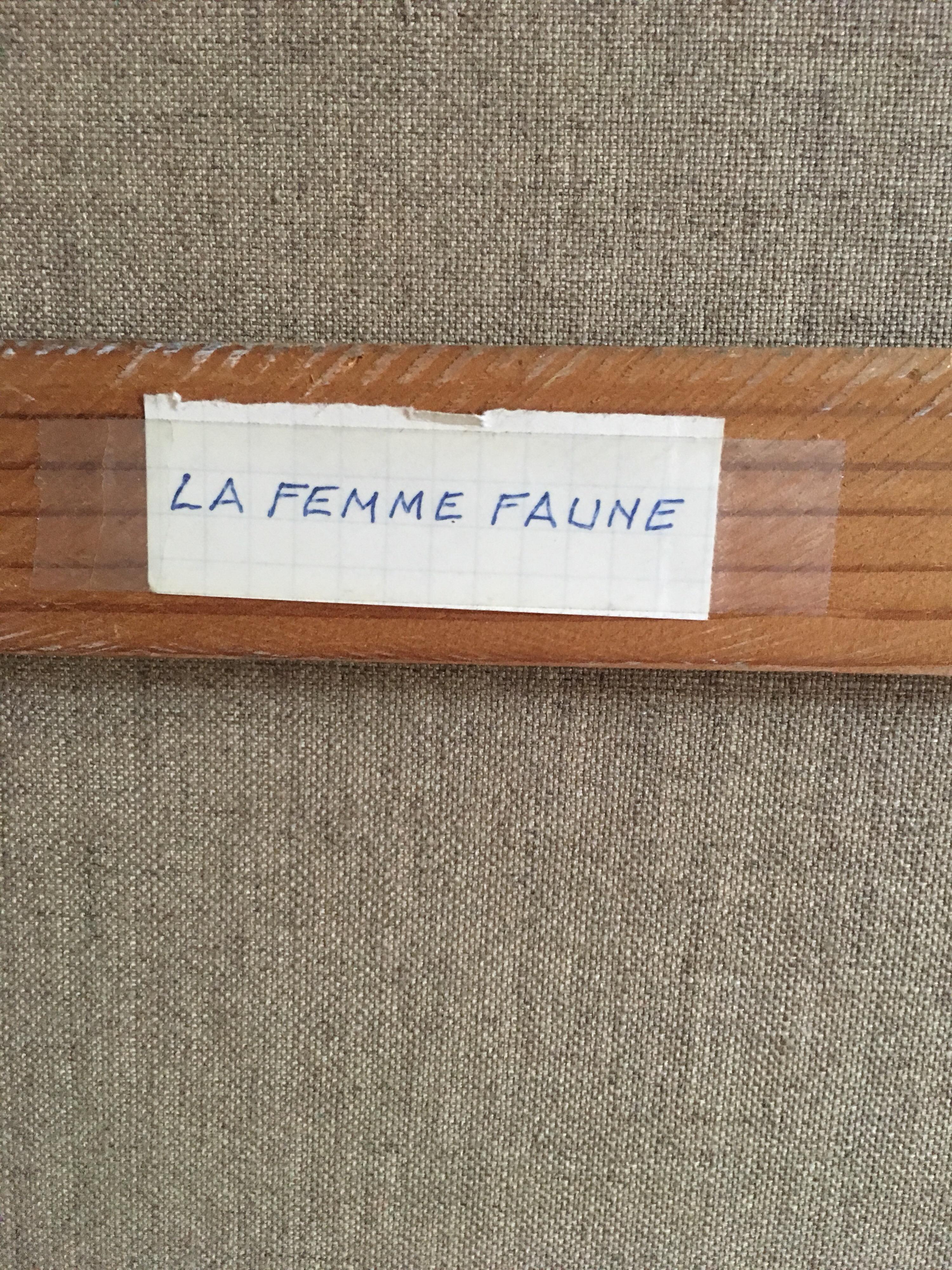 Nude 'La Femme Faune' Impressionist of a Young French Lady, 1970s, Signed For Sale 1