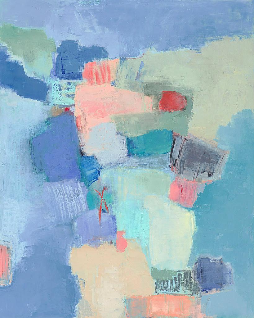 Suzie Buchholz Abstract Painting – Parkside Place