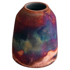Suzu Raku Pottery Vase, Handmade Ceramic Home Decor Gift, Malaysia