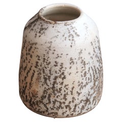 Suzu Raku Pottery Vase - Obvara - Handmade Ceramic Home Decor Gift