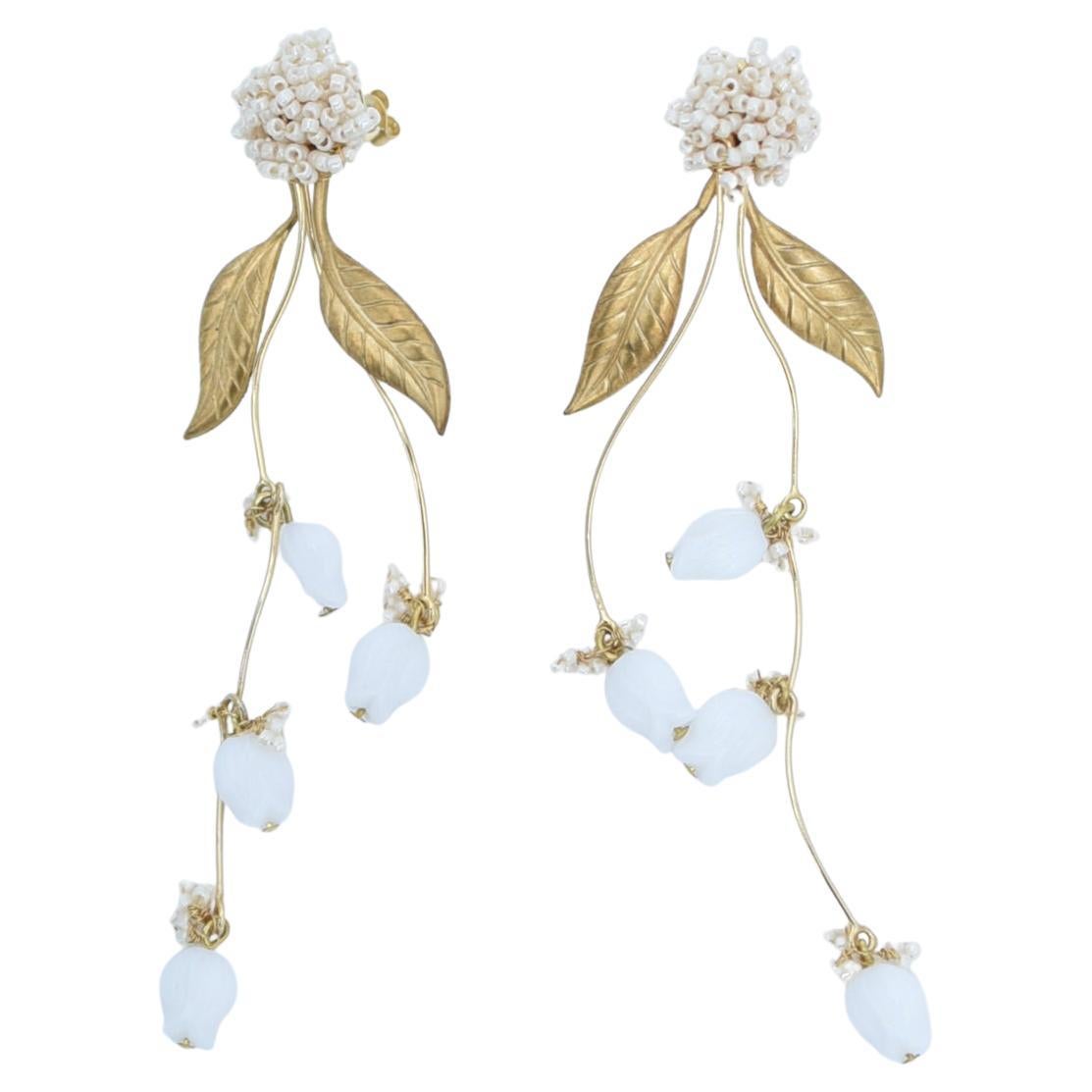 orecchino bouquet suzuran / gioielli vintage , pezzi vintage anni '70