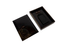 Suzuribak ou boîte à écrire décorée d'un paysage de lever de lune