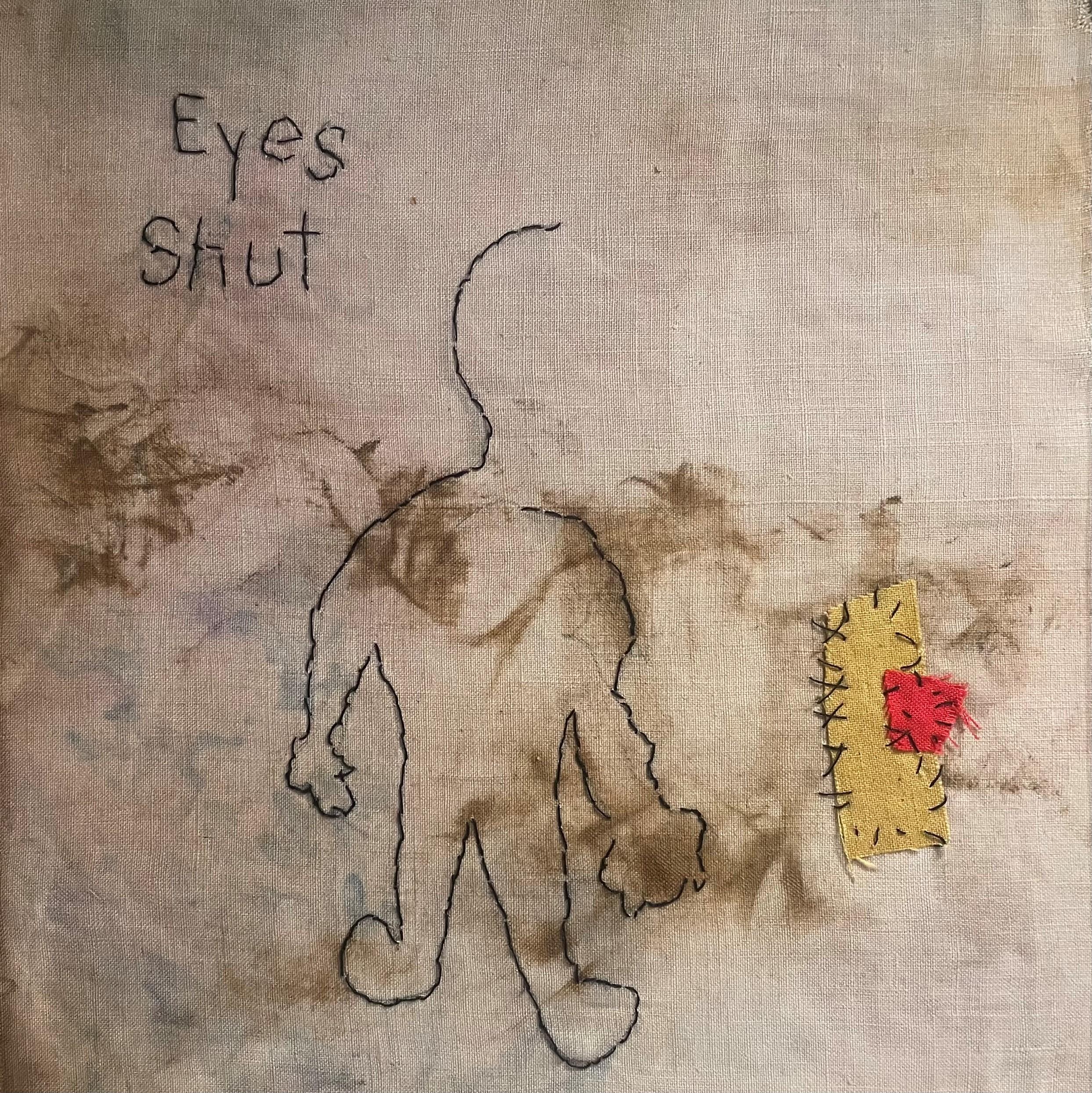 Eyes Shut - Mixed Media Art by Suzy Farren