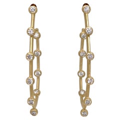 Suzy Landa Bezel Set Diamond Hoops