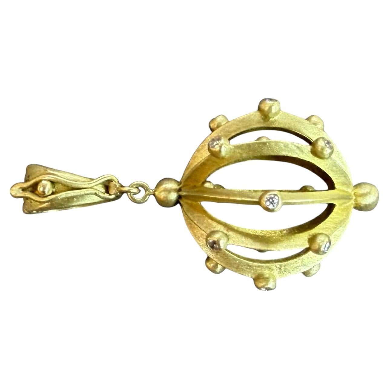 Suzy Landa Birdcage Pendant For Sale