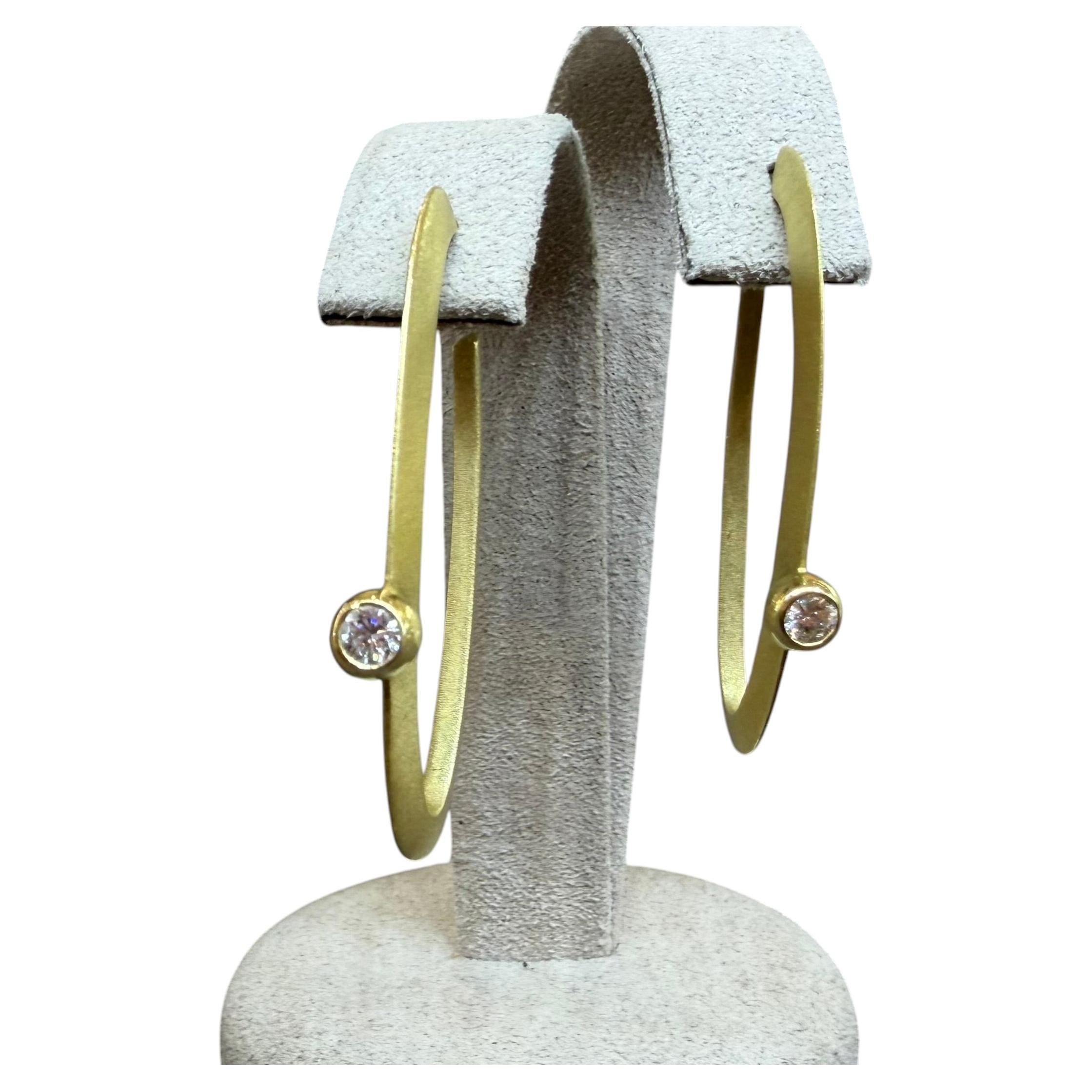 Suzy Landa Oval Earrings For Sale