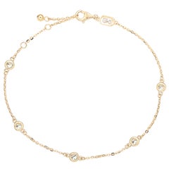Suzy Levian Bracciale con stazione di diamanti in oro giallo 14K da 0,50 ct TDW