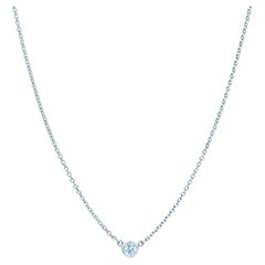 Suzy Levian Collier solitaire en or 14 carats avec diamants blancs ronds de 0,25 carat