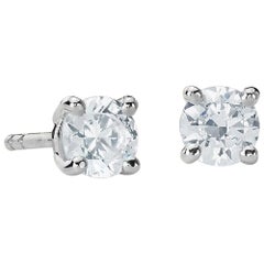 Suzy Levian Clous d'oreilles classiques en or 14 carats à quatre griffes avec diamants de 0,20 carat