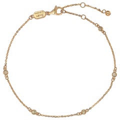 Suzy Levian 14 Karat Rose Gold 0.15 Carat Diamond Station Bracelet