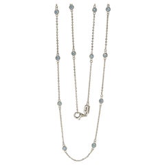 Suzy Levian, collana in oro bianco 14 carati con diamanti rotondi da 1,00 carati