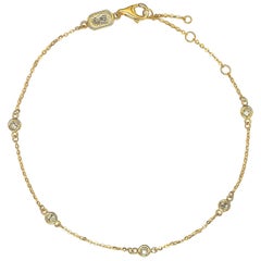 Suzy Levian 14 Karat Gelbgold 0,15 Karat Diamant-Armband