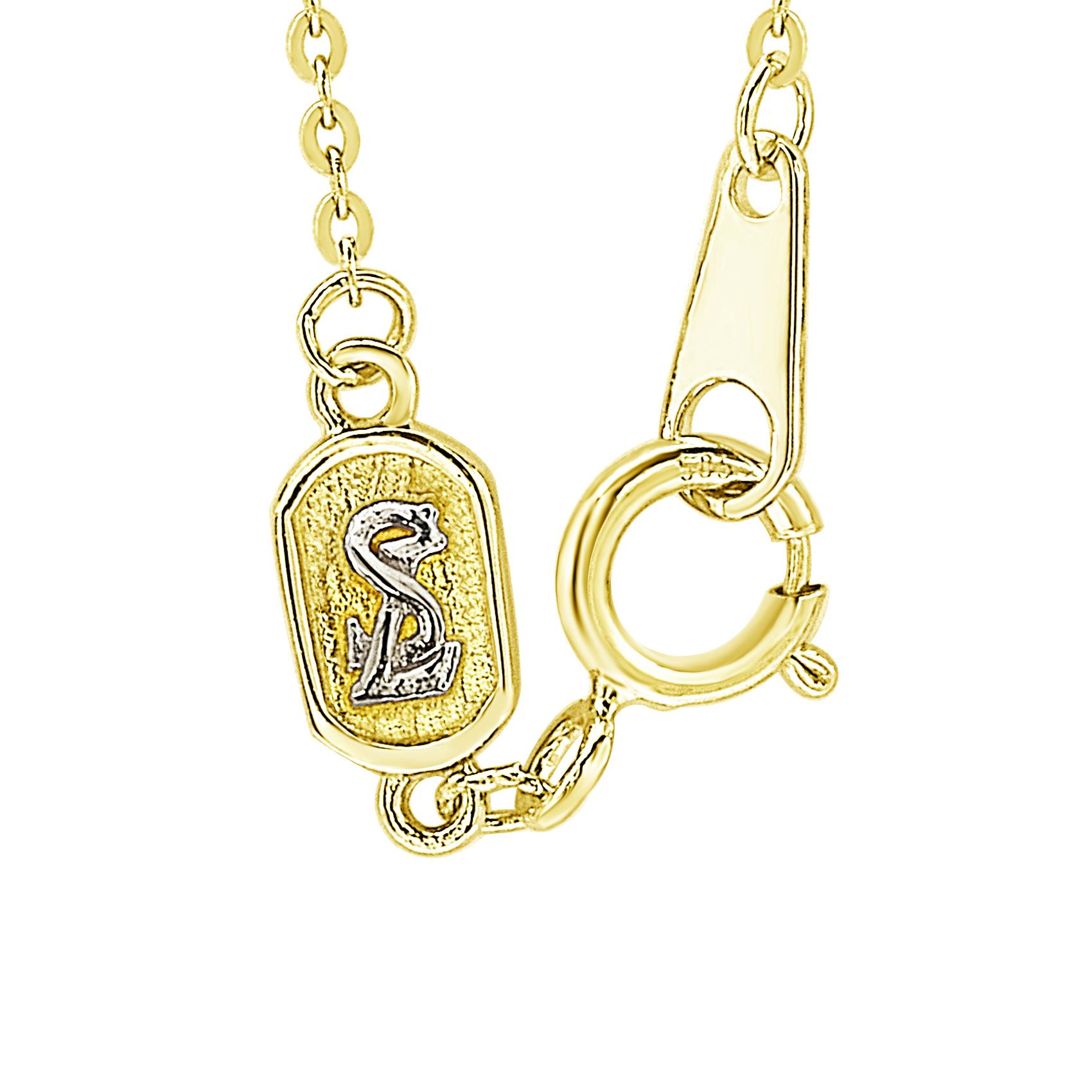 Diese elegante Halskette ist in 14 Karat Weiß-, Gelb- oder Roségold erhältlich. Die mit zwölf glitzernden Diamanten besetzte Kette sorgt für einen charmanten Look und ein Karabinerverschluss für sicheren Halt.

Weiße Diamanten
Diamanten: