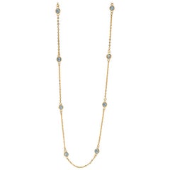 Suzy Levian Halskette aus 14 Karat Gelbgold mit 1,00 Karat weißem Diamanten