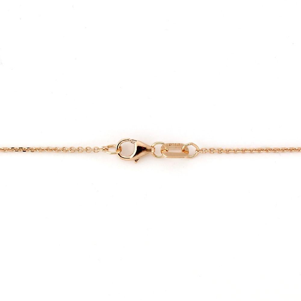 Contemporary Suzy Levian 0.10 Carat White Diamond 14K Rose Gold Station Chain Bracelet For Sale