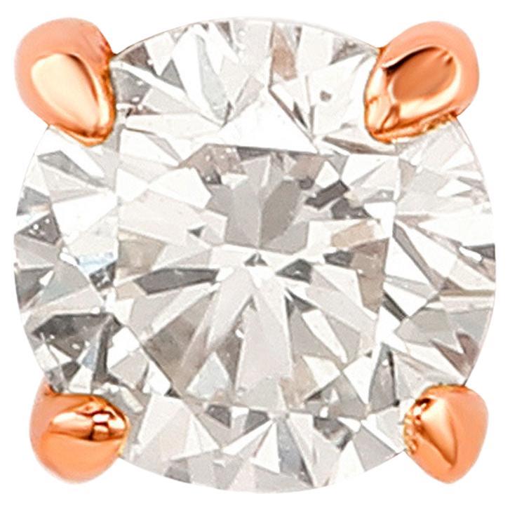 Suzy Levian or rose 14 carats 0,10 ct. tw. Boucle d'oreille diamant