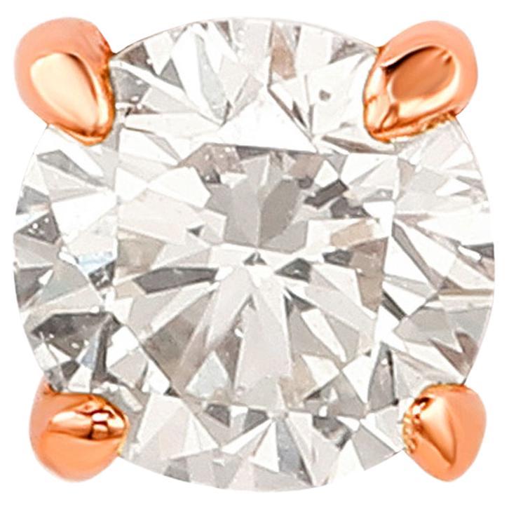 Suzy Levian 14K Rose Gold 0.11 ct. tw. Diamond Stud Earring For Sale