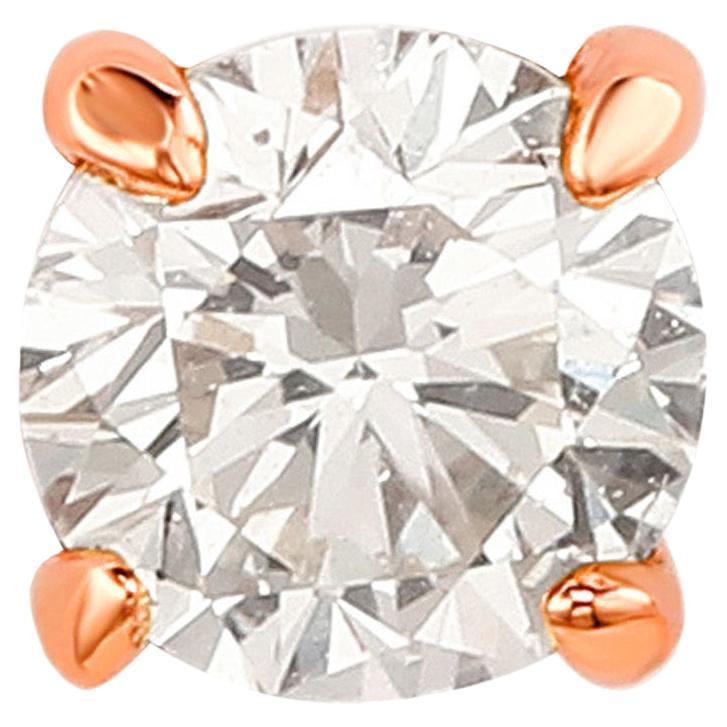 Suzy Levian 14K Rose Gold 0.17 ct. tw. Diamond Stud Earring For Sale