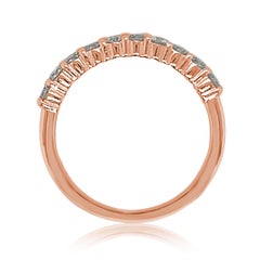 Suzy Levian 14K Rose Gold 1/2 cttw Diamond Eternity Half Band