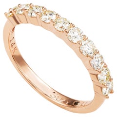Suzy Levian, demi-anneau d'éternité en or rose 14 carats avec diamants 1 carat