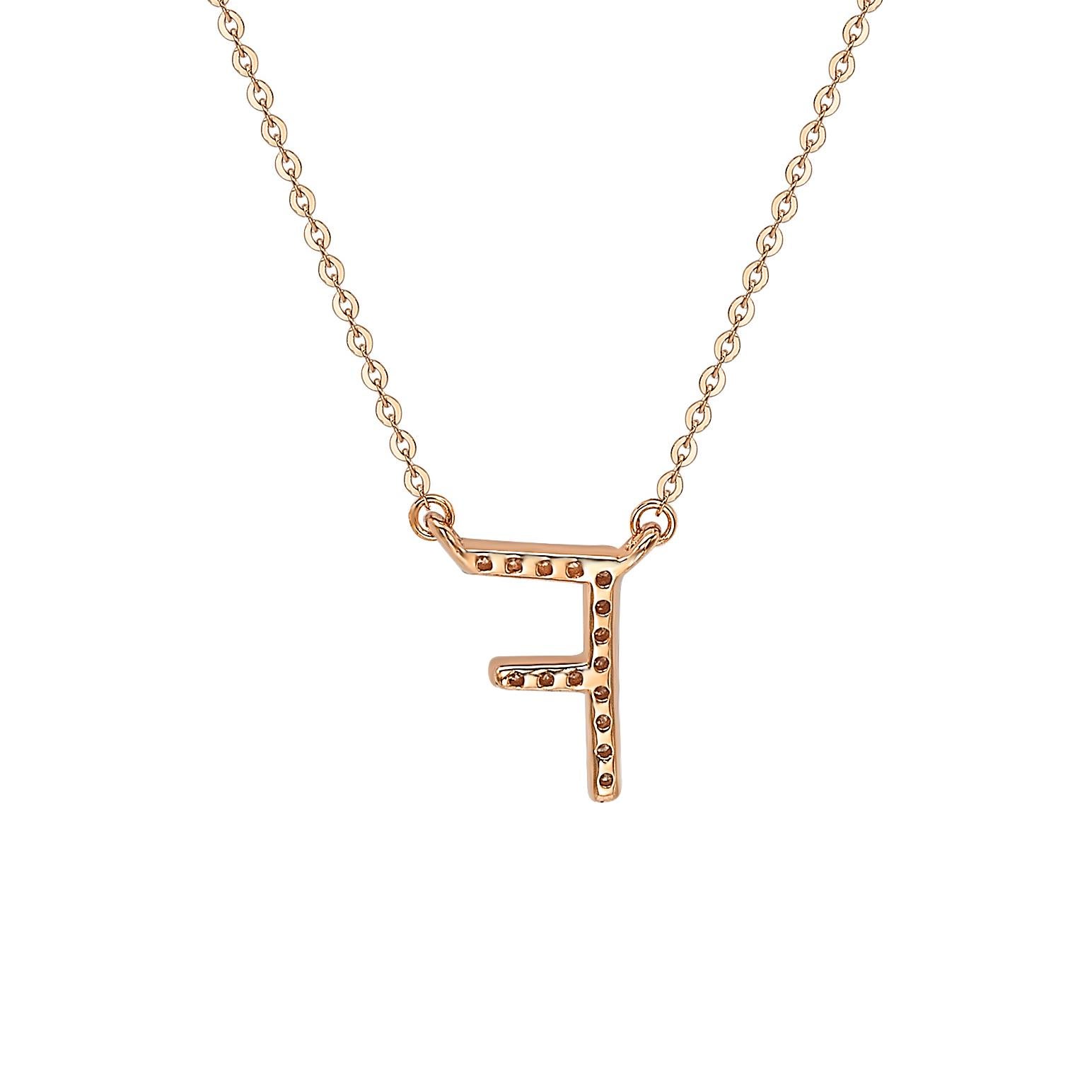 This breathtaking personalized Suzy Levian letter necklace features natural diamonds, hand-set in 14-Karat rose gold. It's the perfect individualized gift to let someone special know you're thinking of them. Each letter necklace features a row of