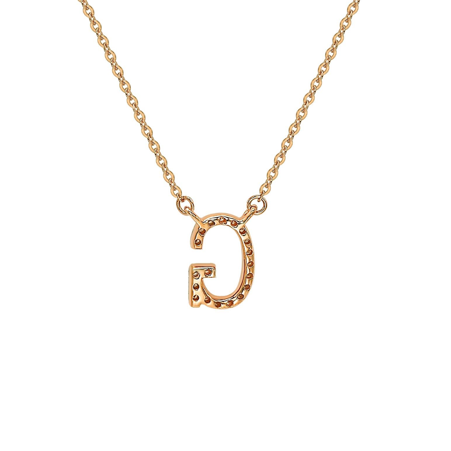 Diese atemberaubende, personalisierte Suzy Levian Brief-Halskette besteht aus natürlichen Diamanten, die von Hand in 14-karätiges Roségold gefasst wurden. Es ist das perfekte individuelle Geschenk, um jemandem mitzuteilen, dass man an ihn oder sie