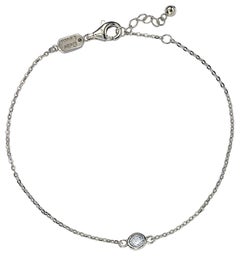 Suzy Levian Bracciale solitario in oro bianco 14K con diamanti bianchi da 0,25 carati