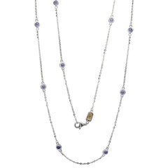 Suzy Levian 14K Weißgold 1,50 CTTW Tansanit Station Halskette