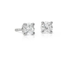 Suzy Levian 14 Karat Gold Classic Four-Prong 0.50 Carat Diamond Stud Earrings