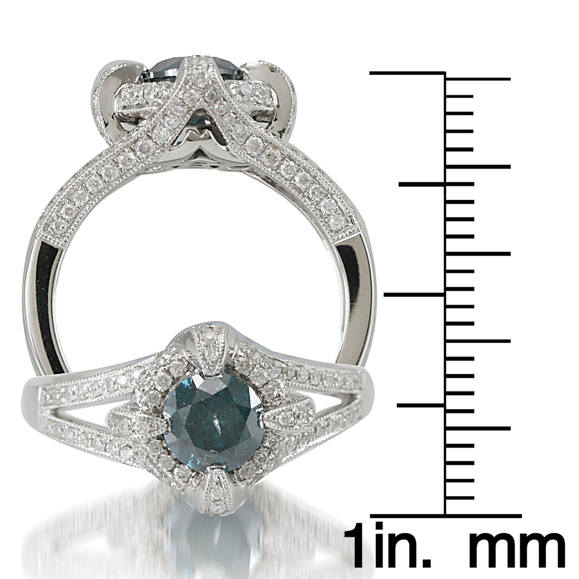 levian blue diamond ring